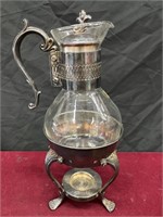 Vintage Corning Silver Plated Glass Coffee Carafe