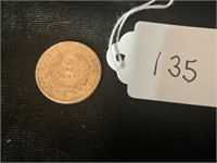 1864 2 Cent Copper Civil War Coin