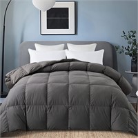 Feather Comforter Full  82x86 Inch  Grey
