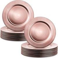 24 Pieces Charger Plates 13 inch  Rose Gold