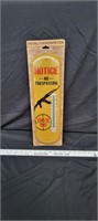No Trespassing Metal Thermometer