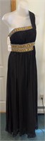 Black / Gold Cindy Dress 5009 Sz M