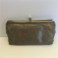 Hobo Leather Folding Wallet 8.5" X 9" Gray