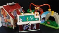 PLAYMOBIL DOLL HOUSE + FISHER PRICE LUNCHBOX +
