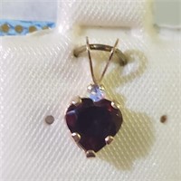 $100 10K  Garnet(0.88ct) Pendant