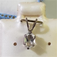 Silver White Topaz Pendant