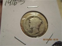 1916 S Mercury Dime