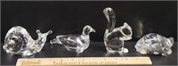 Baccarat Art Glass Animal Paperweights