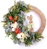 FLOROAD 24 inch Easter Door Wreath, Spring Artifir
