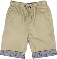(N) BIENZOE Boy's Cotton Twill Elastic Waist Short