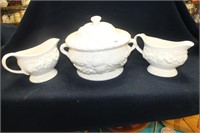 ORNATE CERAMIC SERVING SET