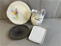 Decorative Platters and Pitcher