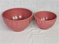 Pair Boonton Raspberry Speckle Melamine Bowls