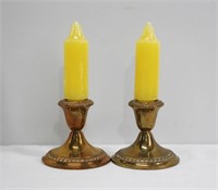 Pair of Gotham Candle Stick Holders 3"