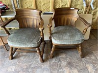 PAIR OF BARREL CHAIRS