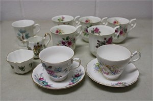 Tea Mugs, Cups/Saucers & Cream/Sugar