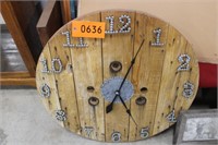 Hmde Wooden Spool Clock