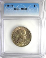 1981-S Susan B Anthony ICG MS66 LIST $475