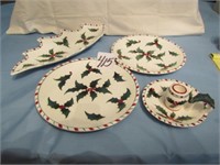 4 PIECE EARLY JAPAN HOLLY & CANDY- LEFTON