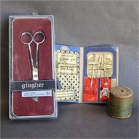 Gingher Applique Scissors, Needles, Thread
