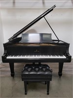 Steinway & Sons baby grand piano and bench