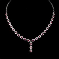 Natural Rhodolite Garnet Necklace