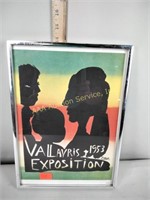 1953 vallavris exposition poster framed