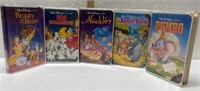 VHS lot of 5 Walt Disney classics -