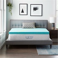 Lucid Gel Memory Foam Mattress Topper 3” King