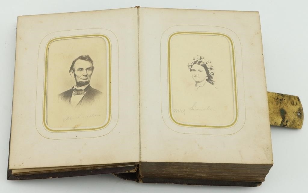 Civil War CDV Photo Album; Abe Lincoln & Generals