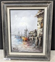 SHIP AND HARBOR PAINTING