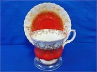Royal Albert Tea Cup & Saucer Regal Series Red