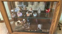 Collectibles & Decor In Bottom Of Curio Cabinet