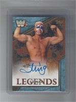 STING 2017 TOPPS LEGENDS OF WWE AUTOGRAPHED CARD