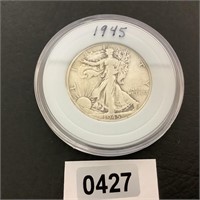 1945 SILVER LIBERTY HALF DOLLAR