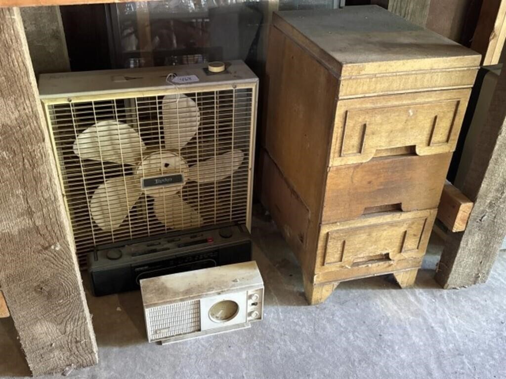 Electric Fan, 3 Drawer Stand, Etc.