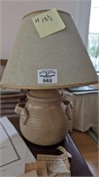 Stoneware Dbl handled table lamp