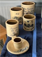 5 Pieces Maple City Pottery