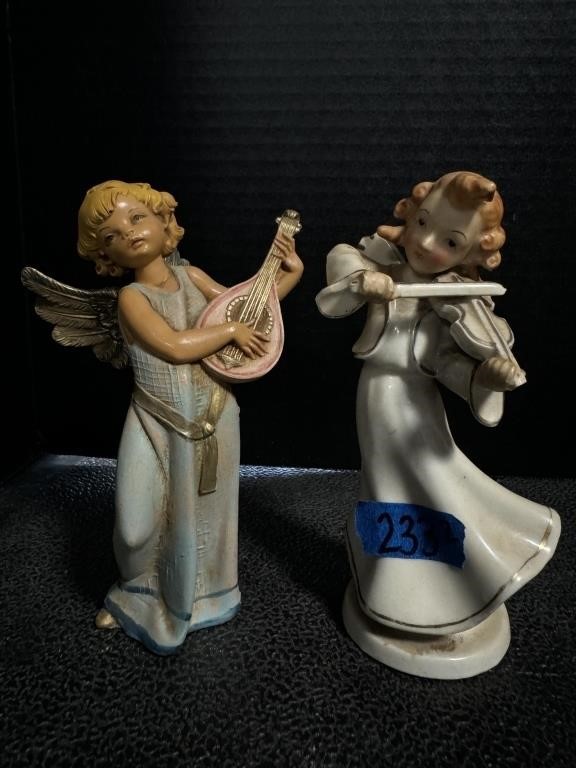 2pc Vintage Angel Figurines