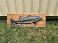 LARGE METAL FISH WALL ART