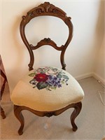 Vintage Needlepoint Parlor Chair