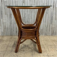 Vintage Bamboo Rattan Bistro Table