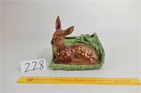 Vintage Shawnee Deer Planter - appears one ear
