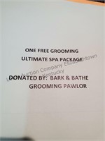 Pet grooming spa package