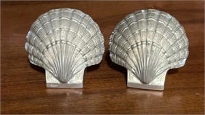 Pair of Brass Seashell Bookends