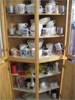 Contents of Kitchen Cabinets - 7 shelves