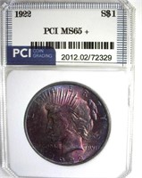 1922 Peace PCI MS65+ Incredible Color