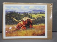 Texas Longhorn Print by Paul Camron Smith 11x14"