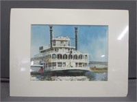 River Boat by M Bradley 12x16" Matted
