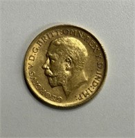 1917 8g GOLD SOVEREIGN GEORGE REX COIN